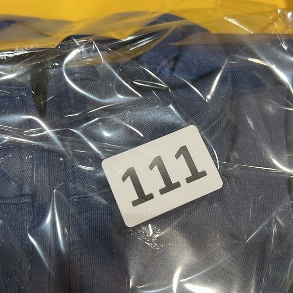 Travis Mathew Size Small Navy Stripe Pullover Half Zip Golf Performance Sweater - Picture 6 of 6